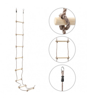 Kids Rope Ladder 290 cm Wood