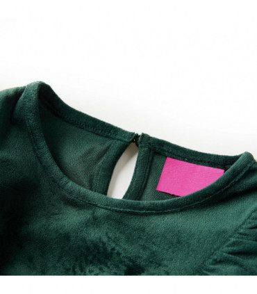 Kids' Blouse with Ruffles Dark Green 104