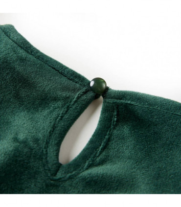 Kids' Blouse with Ruffles Dark Green 104