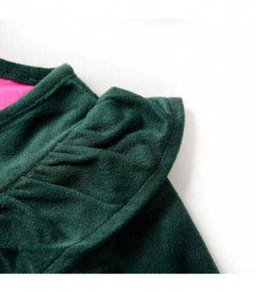Kids' Blouse with Ruffles Dark Green 104