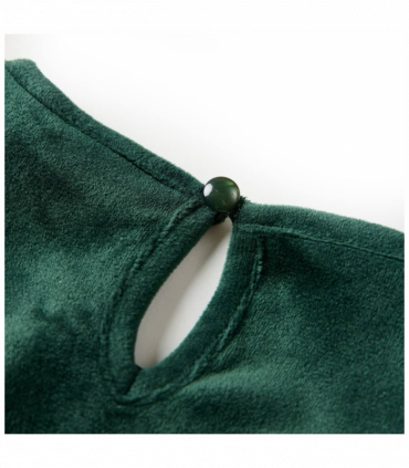 Kids' Blouse with Ruffles Dark Green 116