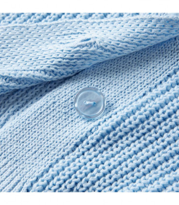 Kids' Cardigan Knitted Blue 116