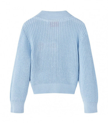 Kids' Cardigan Knitted Blue 128