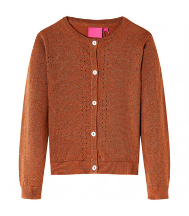 Kids' Cardigan Knitted Cognac 116