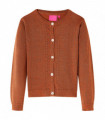 Kids' Cardigan Knitted Cognac 140