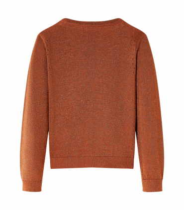 Kids' Cardigan Knitted Cognac 140