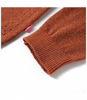 Kids' Cardigan Knitted Cognac 140