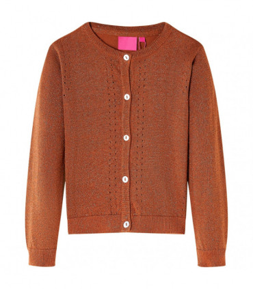 Kids' Cardigan Knitted Cognac 92
