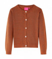 Kids' Cardigan Knitted Cognac 92