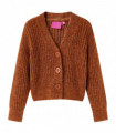 Kids' Cardigan Knitted Cognac 92