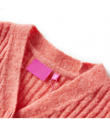 Kids' Cardigan Knitted Medium Pink 116
