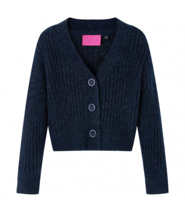 Kids' Cardigan Knitted Navy 128