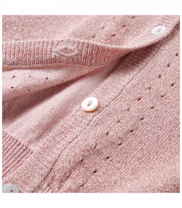 Kids' Cardigan Knitted Soft Pink 116