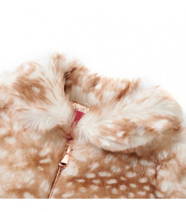 Kids' Coat Faux Fur Cognac 104