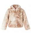 Kids' Coat Faux Fur Cognac 116