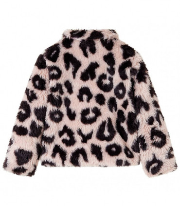 Kids' Coat Faux Fur Light Pink 128