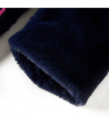 Kids' Coat Faux Fur Navy 92