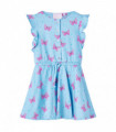 Kids' Dress with Buttons Sleeveless Blue 140