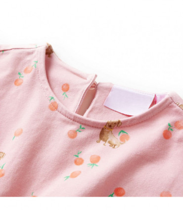 Kids' Dress with Drawstring Light Orange 140