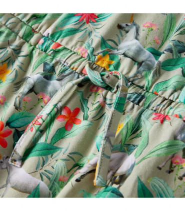 Kids' Dress with Flying Sleeves Light Khaki 128