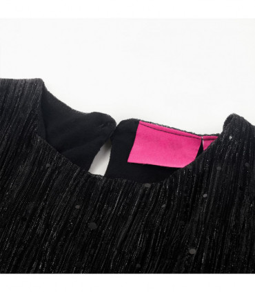 Kids' Dress with Long Sleeves Black 104