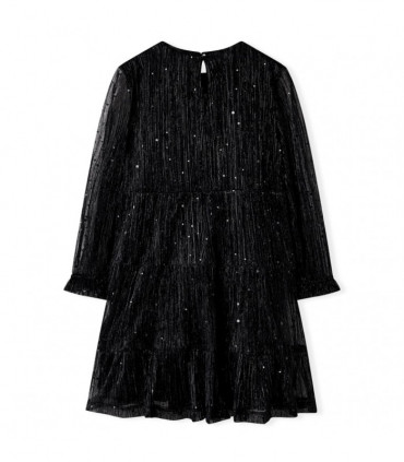 Kids' Dress with Long Sleeves Black 128