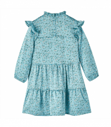 Kids' Dress with Long Sleeves Blue 128
