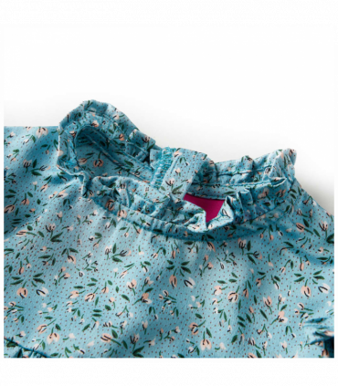 Kids' Dress with Long Sleeves Blue 128