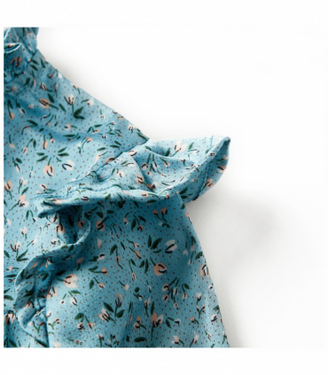 Kids' Dress with Long Sleeves Blue 128