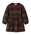 Kids' Dress with Long Sleeves Cognac 128