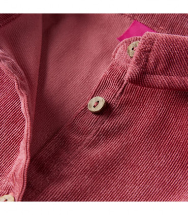 Kids' Dress with Long Sleeves Corduroy Old Pink 104