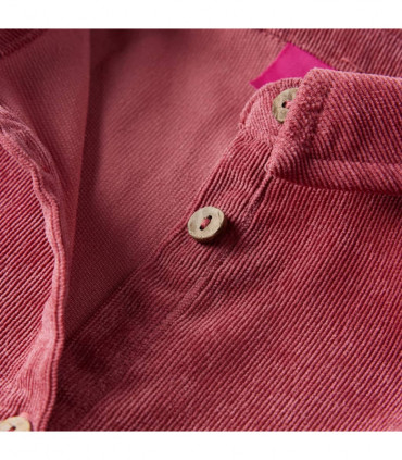 Kids' Dress with Long Sleeves Corduroy Old Pink 92