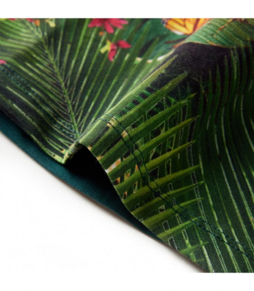 Kids' Dress with Long Sleeves Dark Green 128