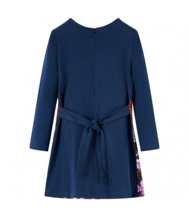 Kids' Dress with Long Sleeves Navy 128