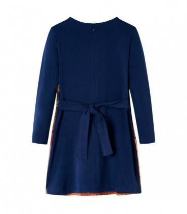 Kids' Dress with Long Sleeves Navy 128