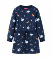 Kids' Dress with Long Sleeves Navy 140