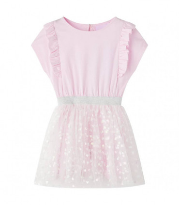 Kids' Dress with Ruffles Light Pink 92