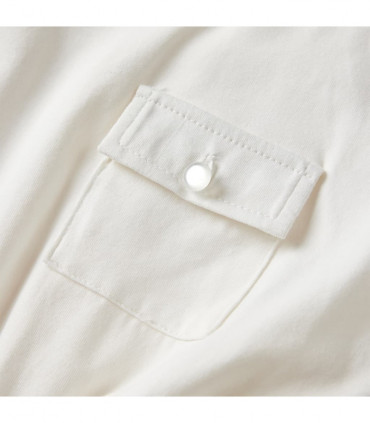 Kids' Dress with Short Sleeves Ecru 128