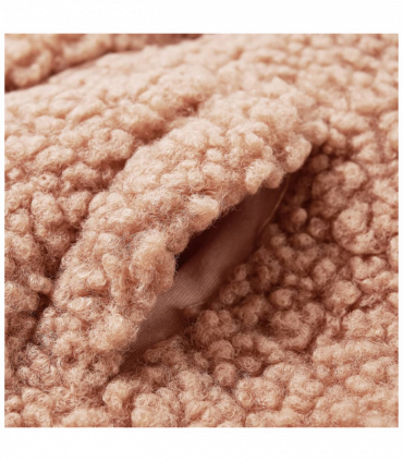 Kids' Hooded Jacket Teddy Faux Fur Light Cognac 116