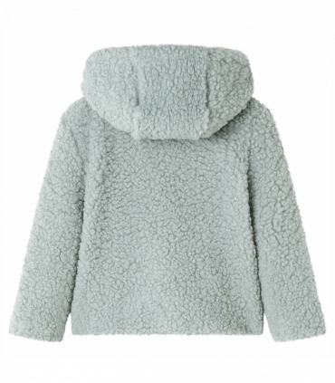 Kids' Hooded Jacket Teddy Faux Fur Mint Green 104