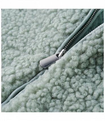 Kids' Hooded Jacket Teddy Faux Fur Mint Green 128