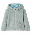 Kids' Hooded Jacket Teddy Faux Fur Mint Green 92
