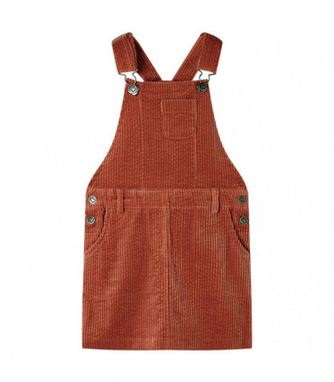 Kids' Overall Dress Corduroy Cognac 116