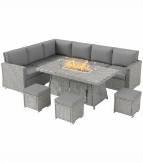 Outdoor Fire Pit Table Set - 50,000 BTU Heat Output for Relaxation