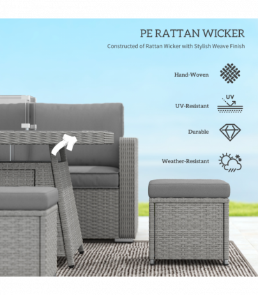 Outdoor Fire Pit Table Set - 50,000 BTU Heat Output for Relaxation