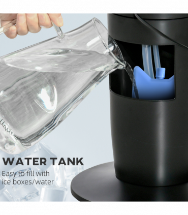 Quiet Air Cooler, Home Evaporative Ice Cooling Tower Fan Bedroom, Black