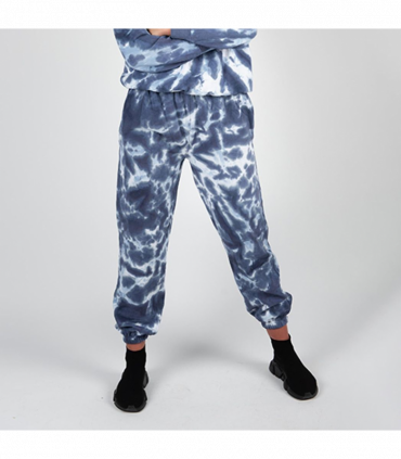 Wellworth Loungewear 2pcs Set for Women Tie Dye Sweatshirt & Pyjama Set, Blue S
