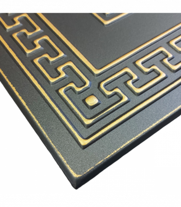 White 5 (Black&Gold): Decorative Ceiling & Wall Panels - 2m2 (21.52 sqft) - 8 Panels