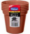 Whitefurze G04016 12.7cm Garden Pot - Terracotta (Set of 5)