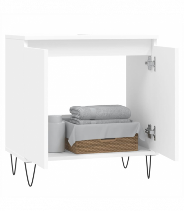 vidaXL Bathroom Cabinet White 58x33x60 cm Engineered Wood